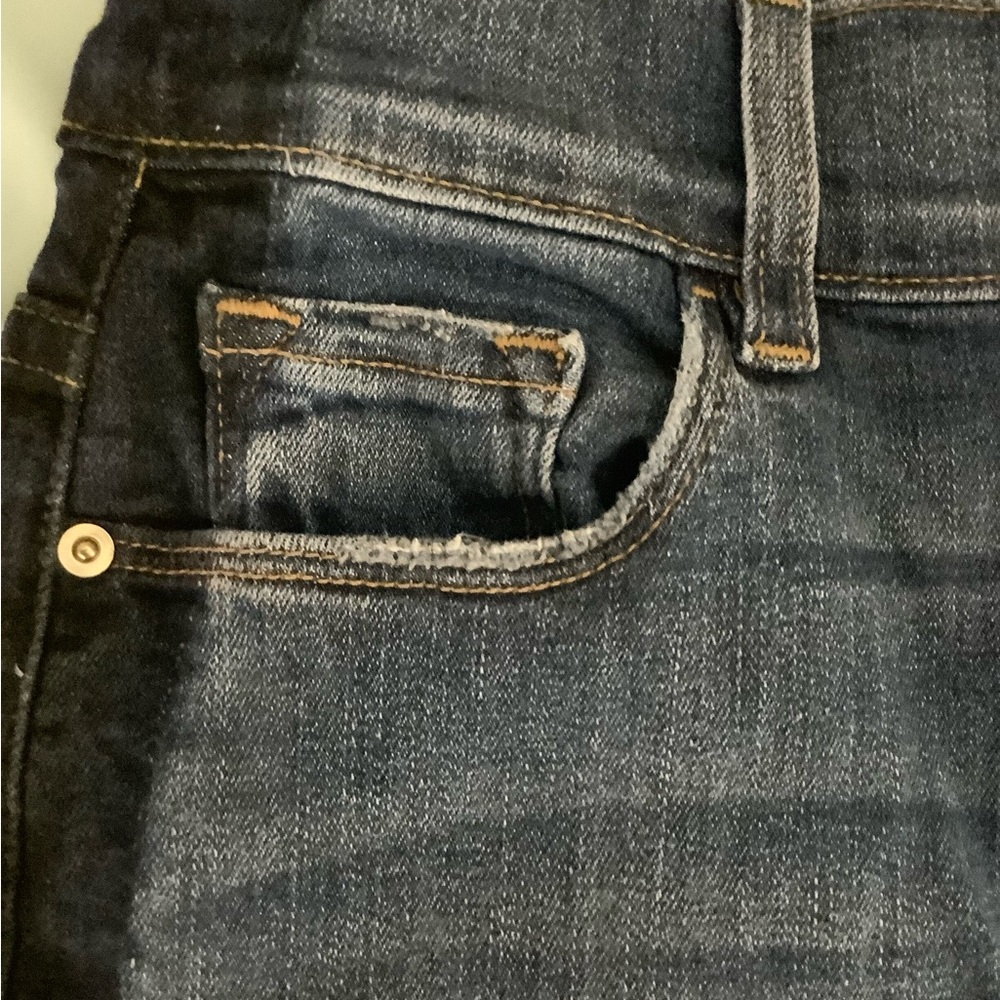 Frame flared fringed‎ blue jeans with front side stripe. Mid rise size 25 - Picture 10 of 16